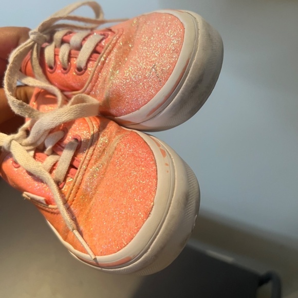 Vans big kids lace up glitter pink sneakers size 2 - Picture 8 of 8